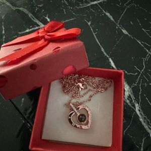 Elegant Rose Gold Heart Pendant Necklace